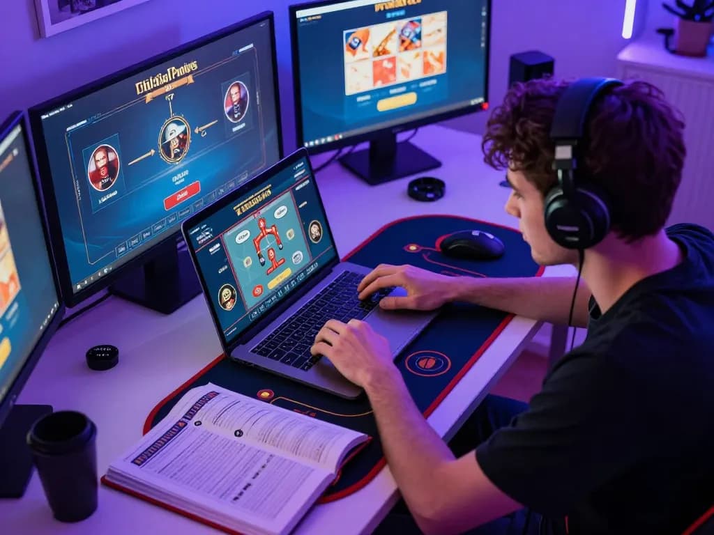 Pemain menikmati poker di rokok88, menyoroti sesi permainan strategis di pengaturan rumah modern.