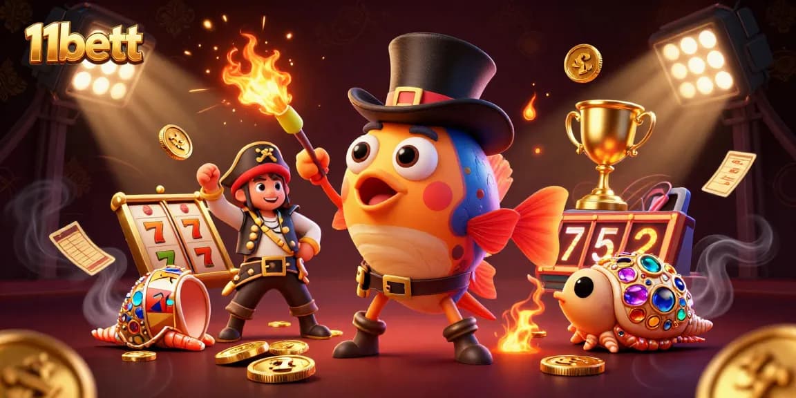 Engage with thrilling games at 11bett featuring sparkling treasures alongside animated characters.