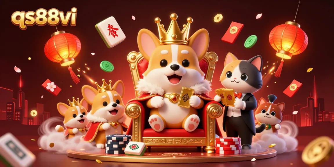 Experience the thrill of qs88vi as royal corgis celebrate gaming with vibrant elements and dazzling action.