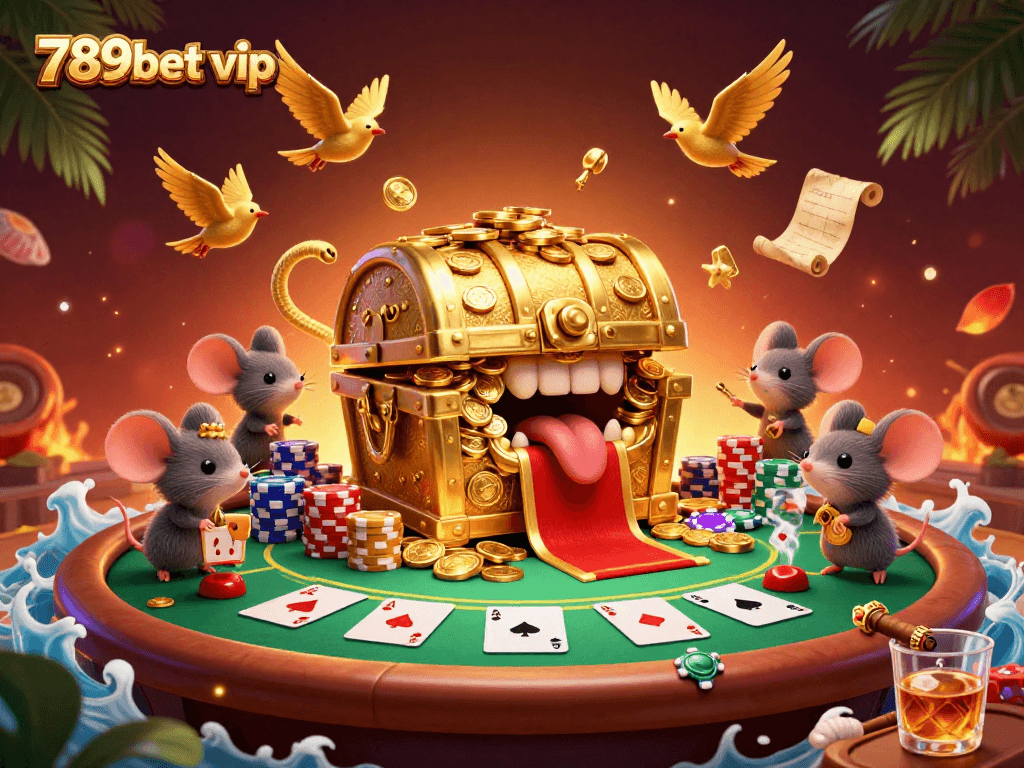 Engage in thrilling adventures at 789bet vip with a captivating 3D treasure scene.