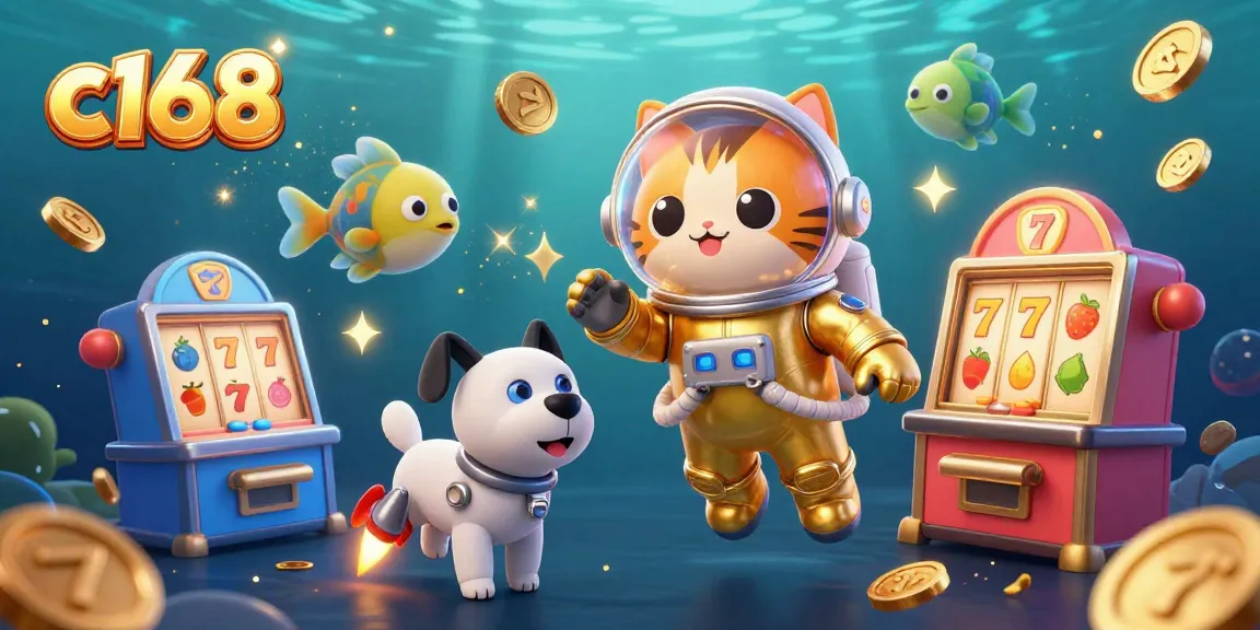 Engage with c168's exciting slot games in a vibrant cosmic atmosphere filled with golden rewards.