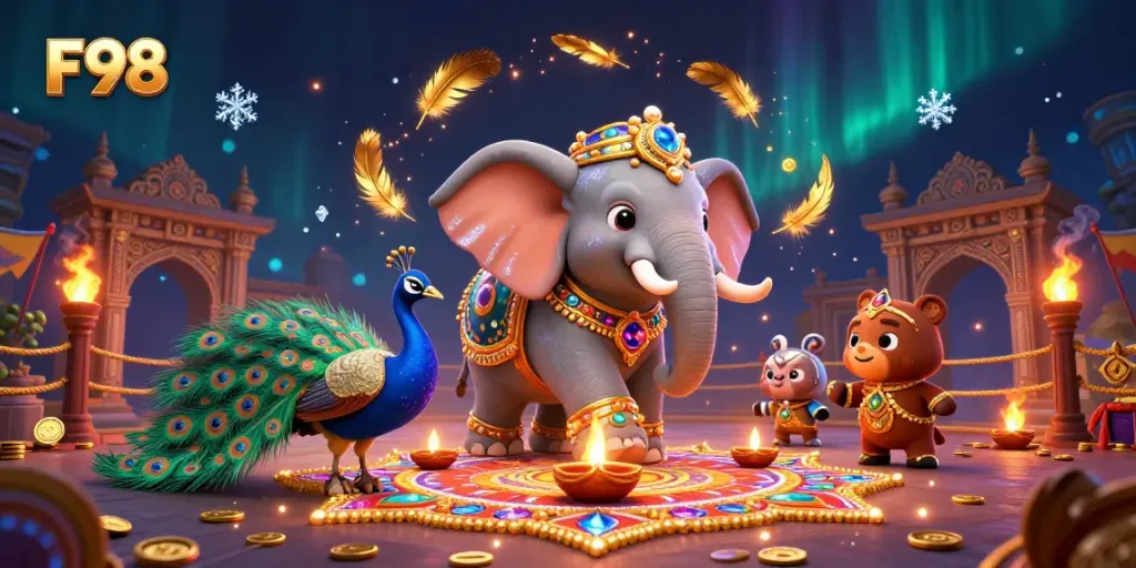 Experience the thrilling action of F98 with vibrant characters and dynamic gambling elements.