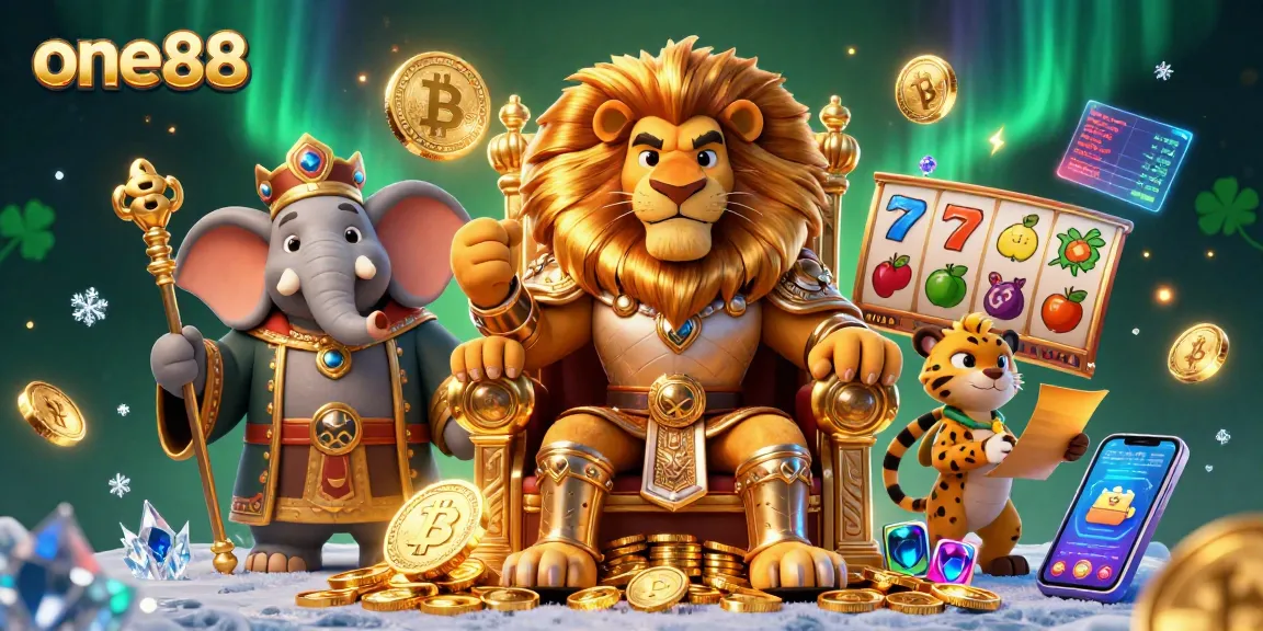 Spin and win at one88 casino with vibrant slot reels and animated characters in an exciting scene.
