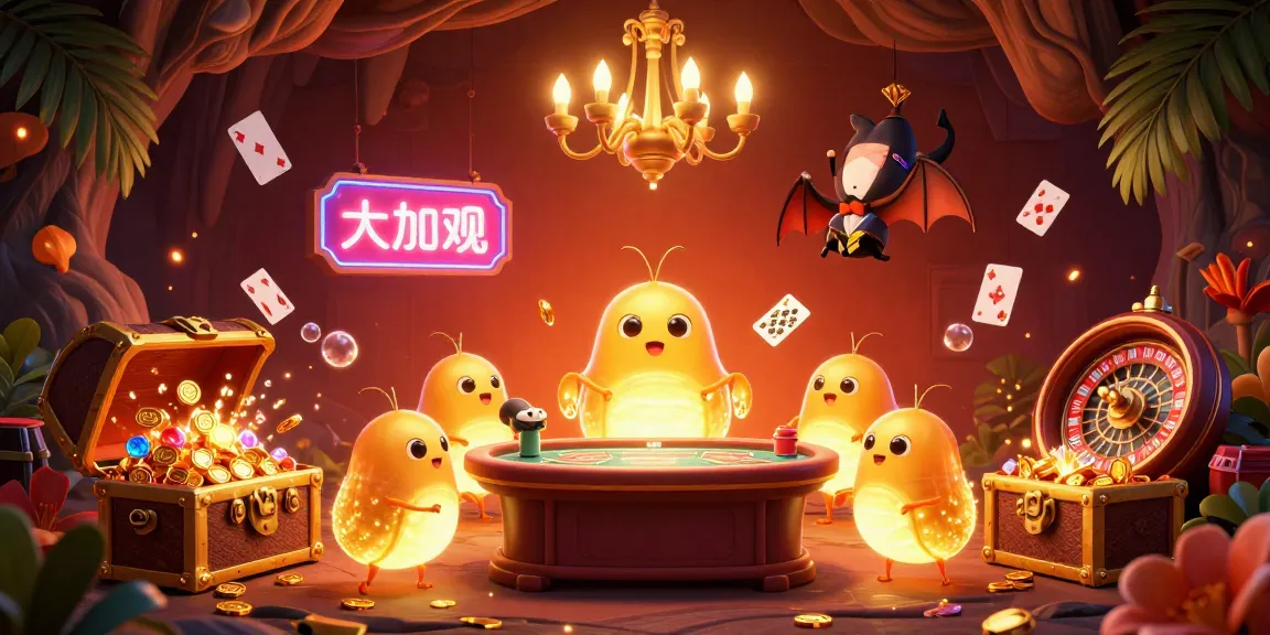 Experience the thrilling excitement of okwintv with a vibrant cave casino scene full of glowing elements and dynamic action.