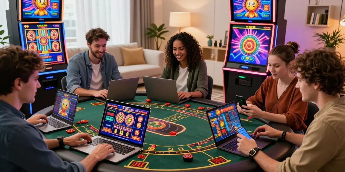 Giocatori che si divertono con giochi coinvolgenti di casino non AAMS online in un ambiente moderno a casa.