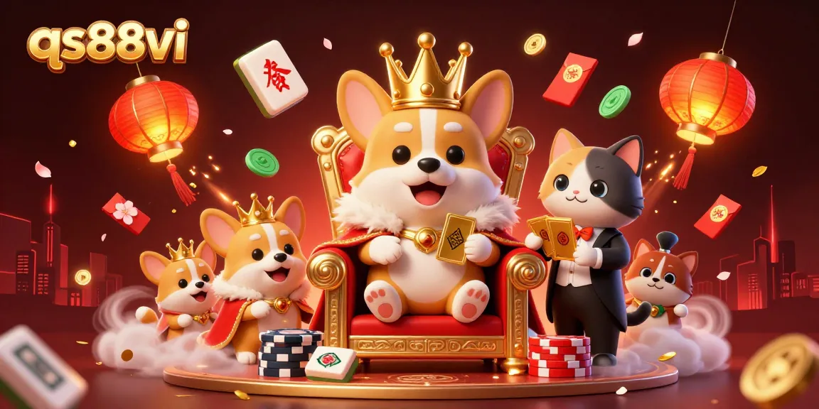 Experience the thrill of qs88vi as royal corgis celebrate gaming with vibrant elements and dazzling action.