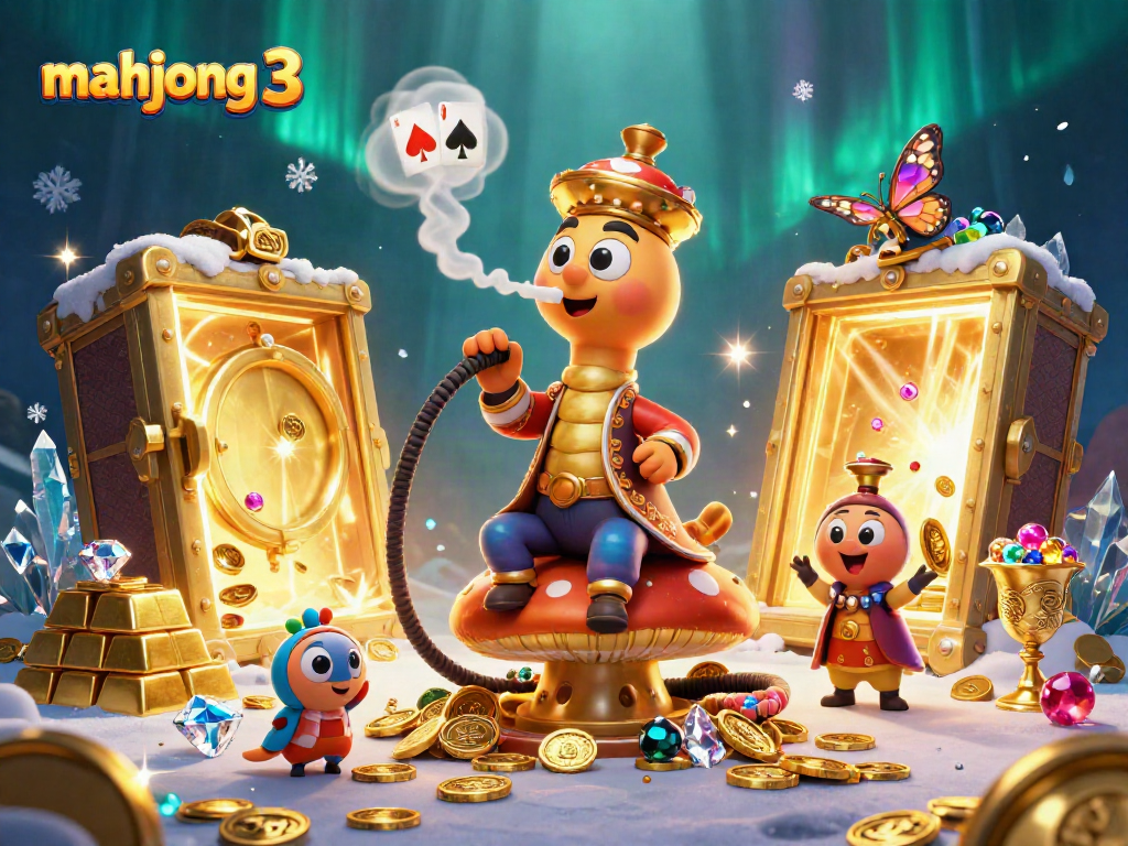 Win big with mahjong 3 as you explore this festive 3D digital casino scene!