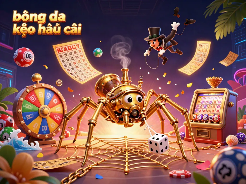 Capture thrilling moments with bóng đá kèo nhà cái as a golden spider spins its web of fortunes in a dynamic gambling scene.