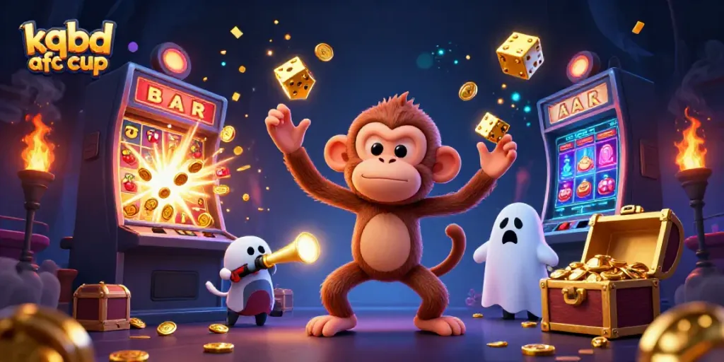 Engage with kqbd afc cup through a vibrant animated scene showcasing golden gambling treasures.