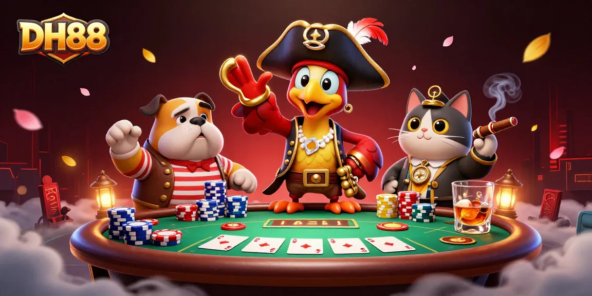 Play interactive poker at DH88 with dynamic characters and exciting gambling elements.